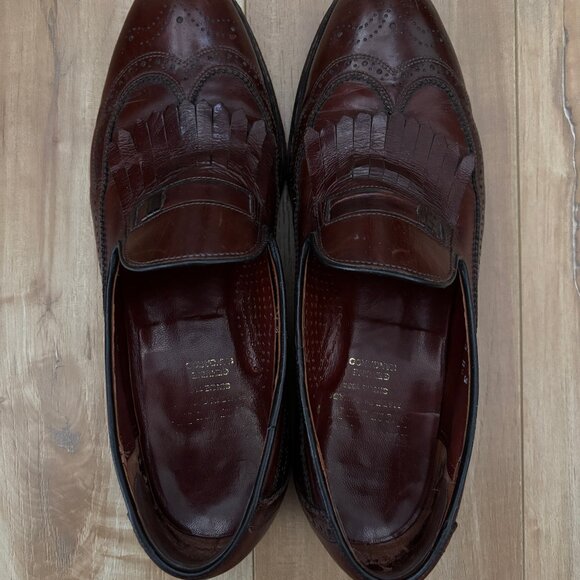 Vintage Dack’s Kangaroo Leather Kilted Wingtip Loafers Size 8.5D - Picture 2 of 10